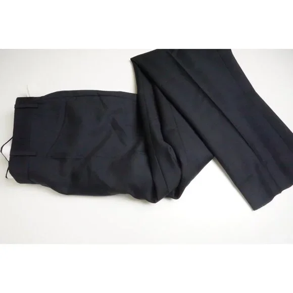 Burberry Solid Blue S100s Wool Mens Pants Trousers Sz 52 EU NEW